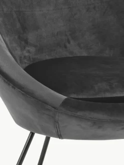Fluwelen cocktailfauteuil Center