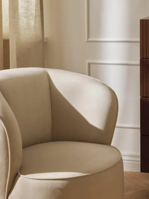 Fluwelen cocktailfauteuil Olivia