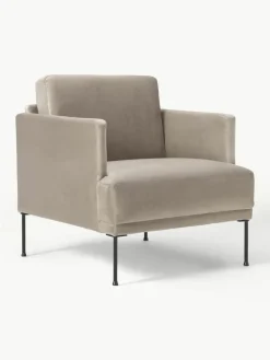 Fluwelen fauteuil Fluente