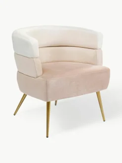 Fluwelen fauteuil Sandwich in retro-design