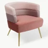 Fluwelen fauteuil Sandwich in retro design