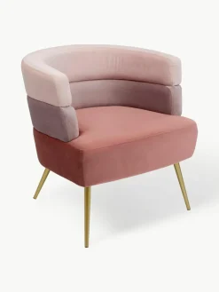 Fluwelen fauteuil Sandwich in retro design