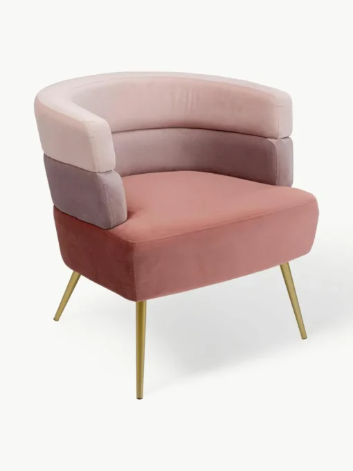 Fluwelen fauteuil Sandwich in retro design