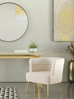 Fluwelen fauteuil Sandwich in retro-design