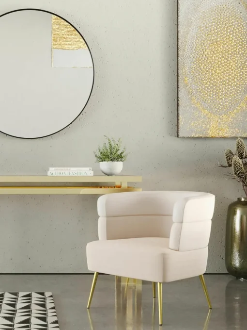 Fluwelen fauteuil Sandwich in retro-design