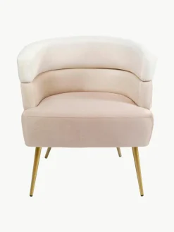 Fluwelen fauteuil Sandwich in retro-design
