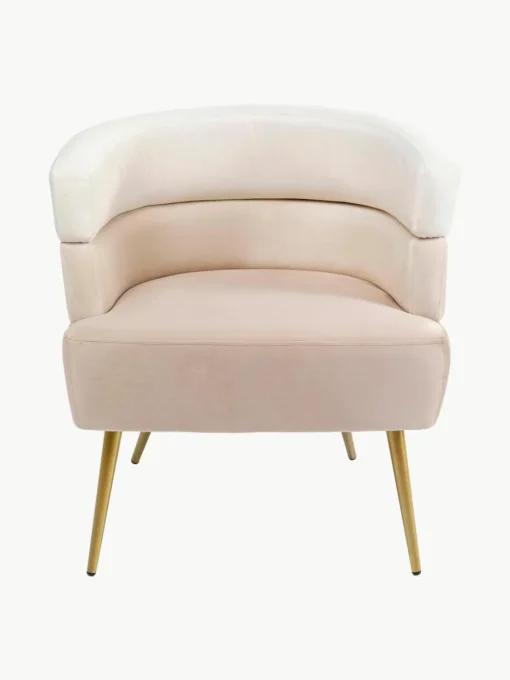Fluwelen fauteuil Sandwich in retro-design