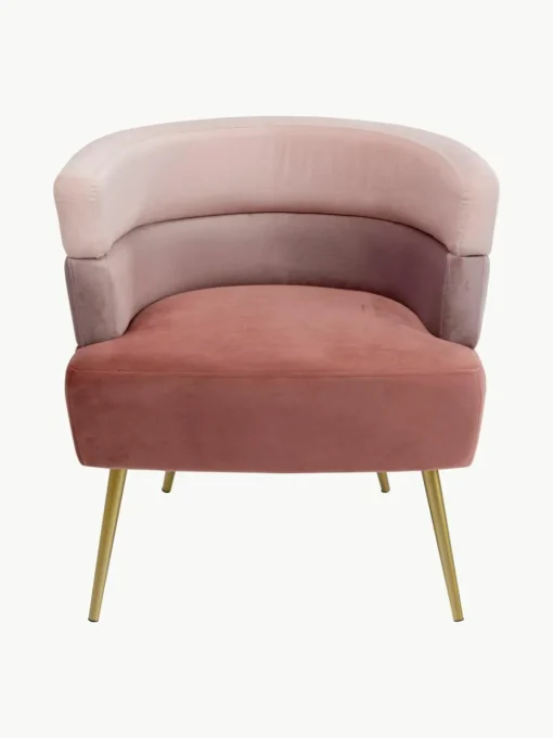 Fluwelen fauteuil Sandwich in retro design
