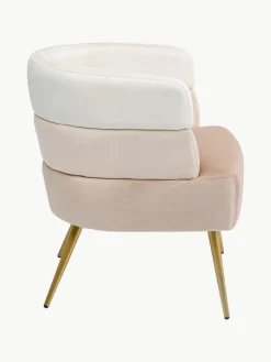 Fluwelen fauteuil Sandwich in retro-design