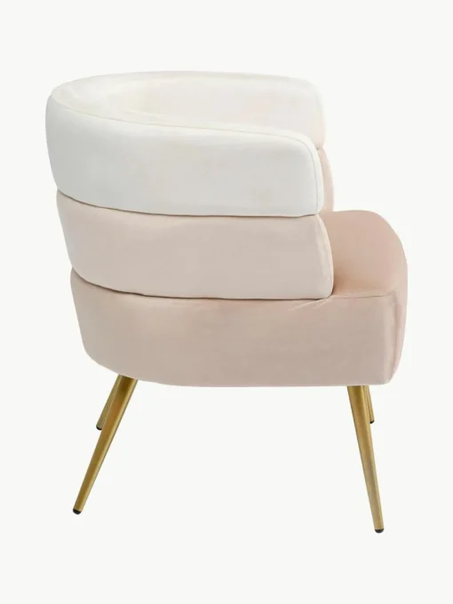 Fluwelen fauteuil Sandwich in retro-design