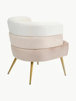 Fluwelen fauteuil Sandwich in retro-design
