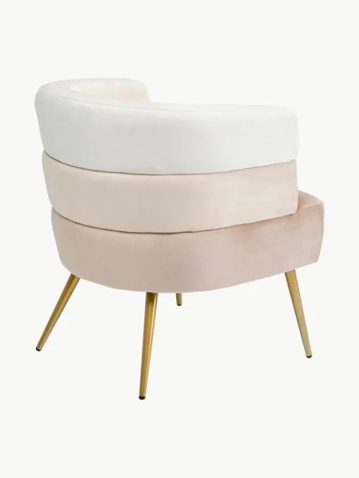 Fluwelen fauteuil Sandwich in retro-design