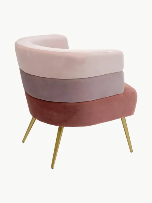 Fluwelen fauteuil Sandwich in retro design