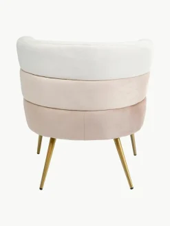 Fluwelen fauteuil Sandwich in retro-design