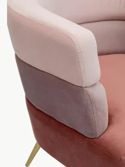 Fluwelen fauteuil Sandwich in retro design
