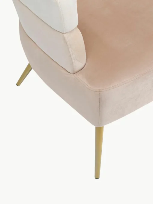 Fluwelen fauteuil Sandwich in retro-design