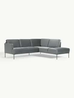 Fluwelen hoekbank Fluente