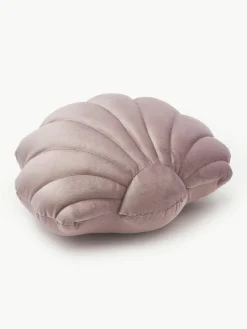 Fluwelen kussen Shell in schelp vorm