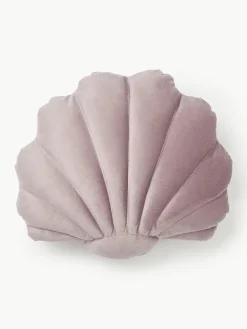 Fluwelen kussen Shell in schelp vorm