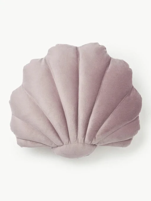 Fluwelen kussen Shell in schelp vorm