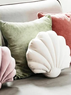 Fluwelen kussen Shell in schelp vorm