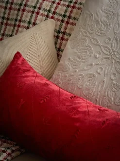 Fluwelen kussenhoes Celeste met winters motief