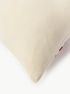 Fluwelen kussenhoes Darva met getuft snoepstokken-patroon