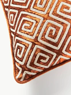 Fluwelen kussenhoes Solenne met chenille-borduurwerk