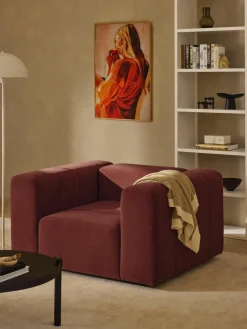 Fluwelen loungefauteuil Lena