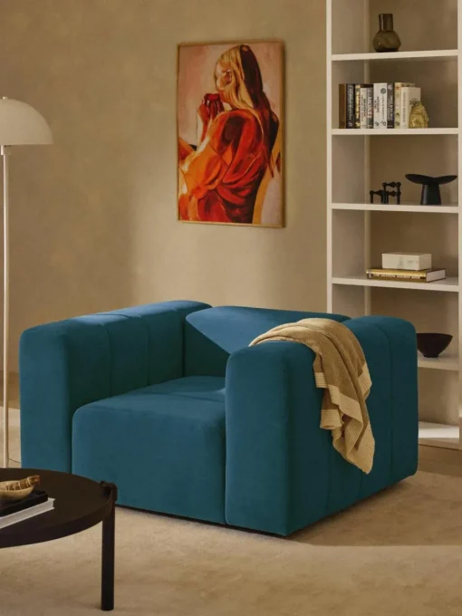 Fluwelen loungefauteuil Lena