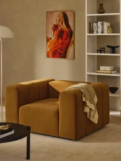 Fluwelen loungefauteuil Lena