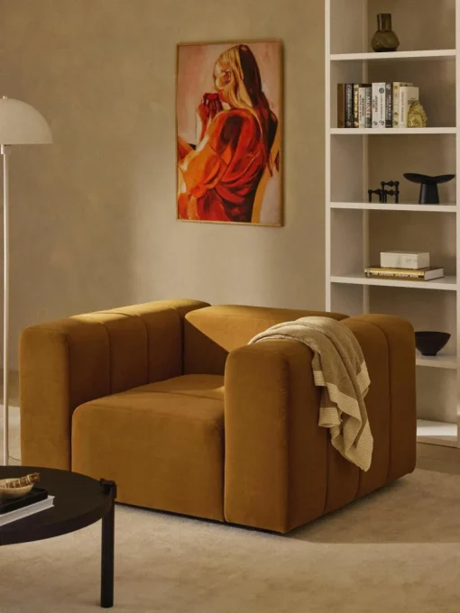 Fluwelen loungefauteuil Lena