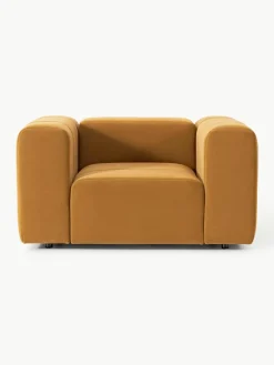 Fluwelen loungefauteuil Lena