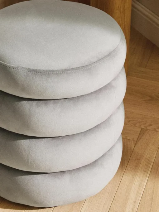 Fluwelen poef Alto met opbergruimte