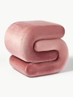 Fluwelen poef Merle