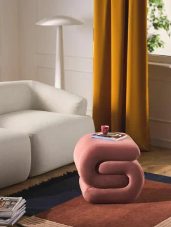 Fluwelen poef Merle
