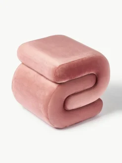 Fluwelen poef Merle