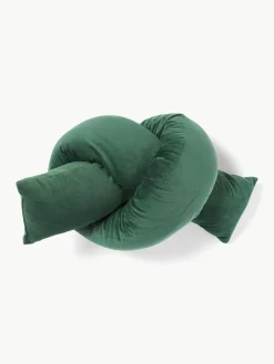Fluwelen sierkussen Knot