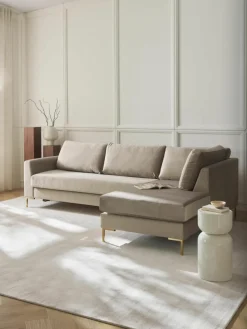 Fluwelen slaapbank Luna (3-zits) met matras
