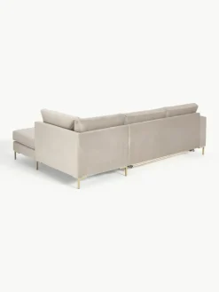 Fluwelen slaapbank Luna (3-zits) met matras