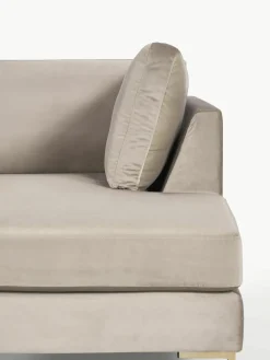 Fluwelen slaapbank Luna (3-zits) met matras
