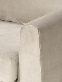 Fluwelen slaapbank Luna (3-zits) met matras