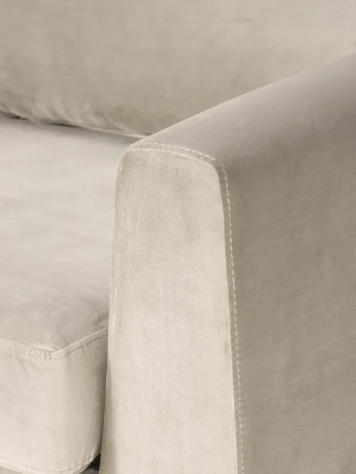 Fluwelen slaapbank Luna (3-zits) met matras