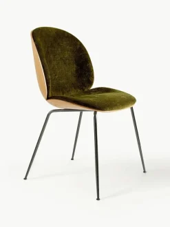 Fluwelen stoel Beetle met zitvlak