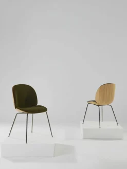 Fluwelen stoel Beetle met zitvlak
