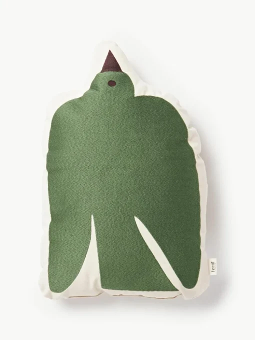 Geborduurd kussen Swif Bird van biokatoen