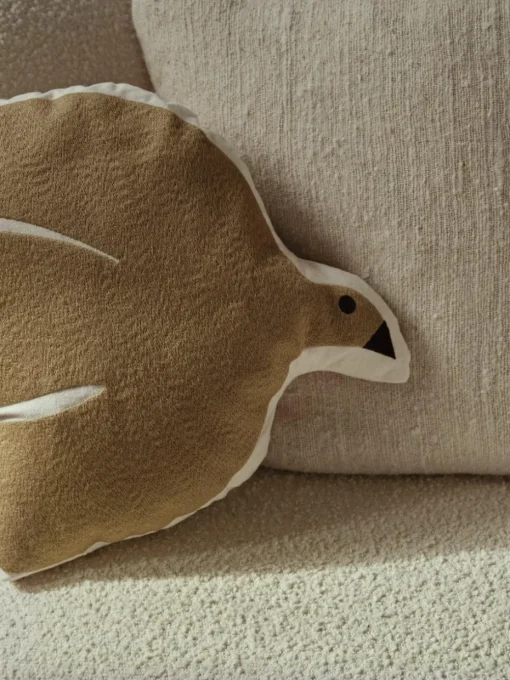 Geborduurd kussen Swif Bird van biokatoen