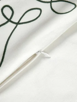 Geborduurde kussenhoes Alora met kerstmotief