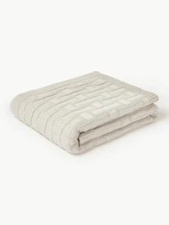 Gebreide katoenen plaid Gwen