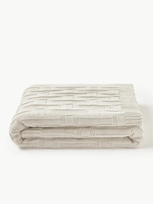 Gebreide katoenen plaid Gwen